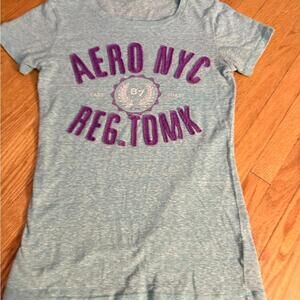 Vintage Y2K Aeropostale green heather Graphic Tee sz s